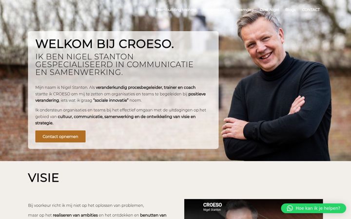 Screenshot of croeso.nu