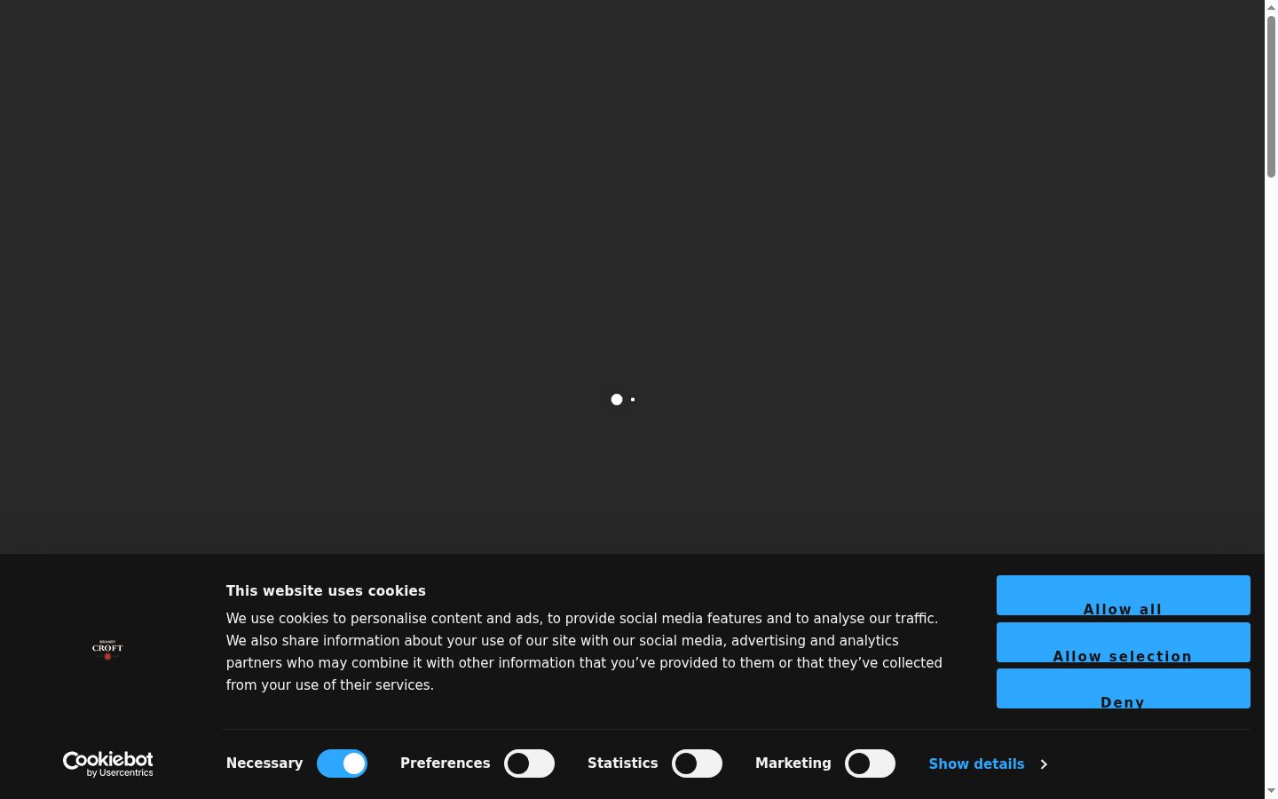 Captura de pantalla del banner de consentimiento mostrado antes de cualquier interacción