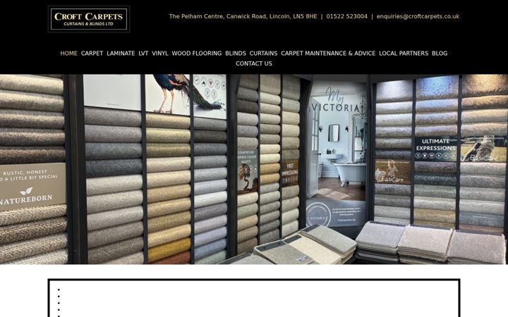 Екранна снимка на croftcarpets.co.uk