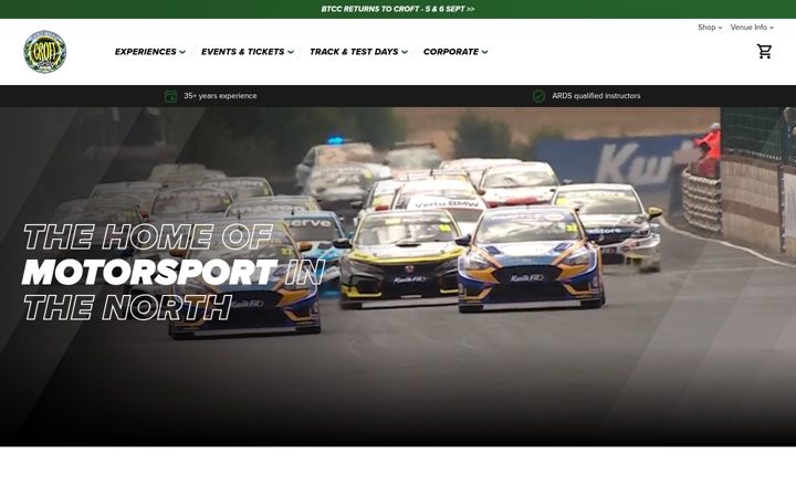 Екранна снимка на croftcircuit.co.uk