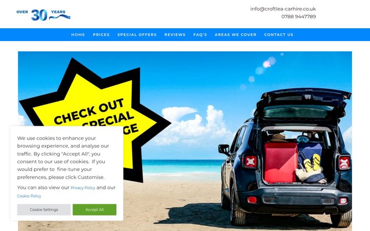 Screenshot of croftlea-carhire.co.uk