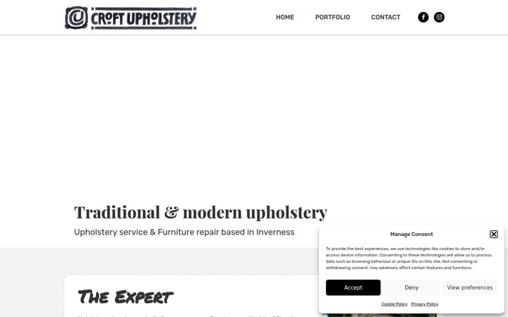 Екранна снимка на croftupholstery.co.uk