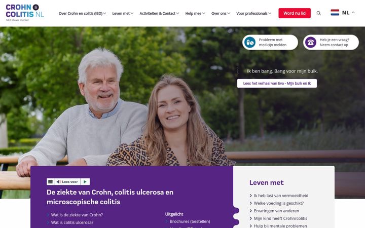 Screenshot of crohn-colitis-jong.nl