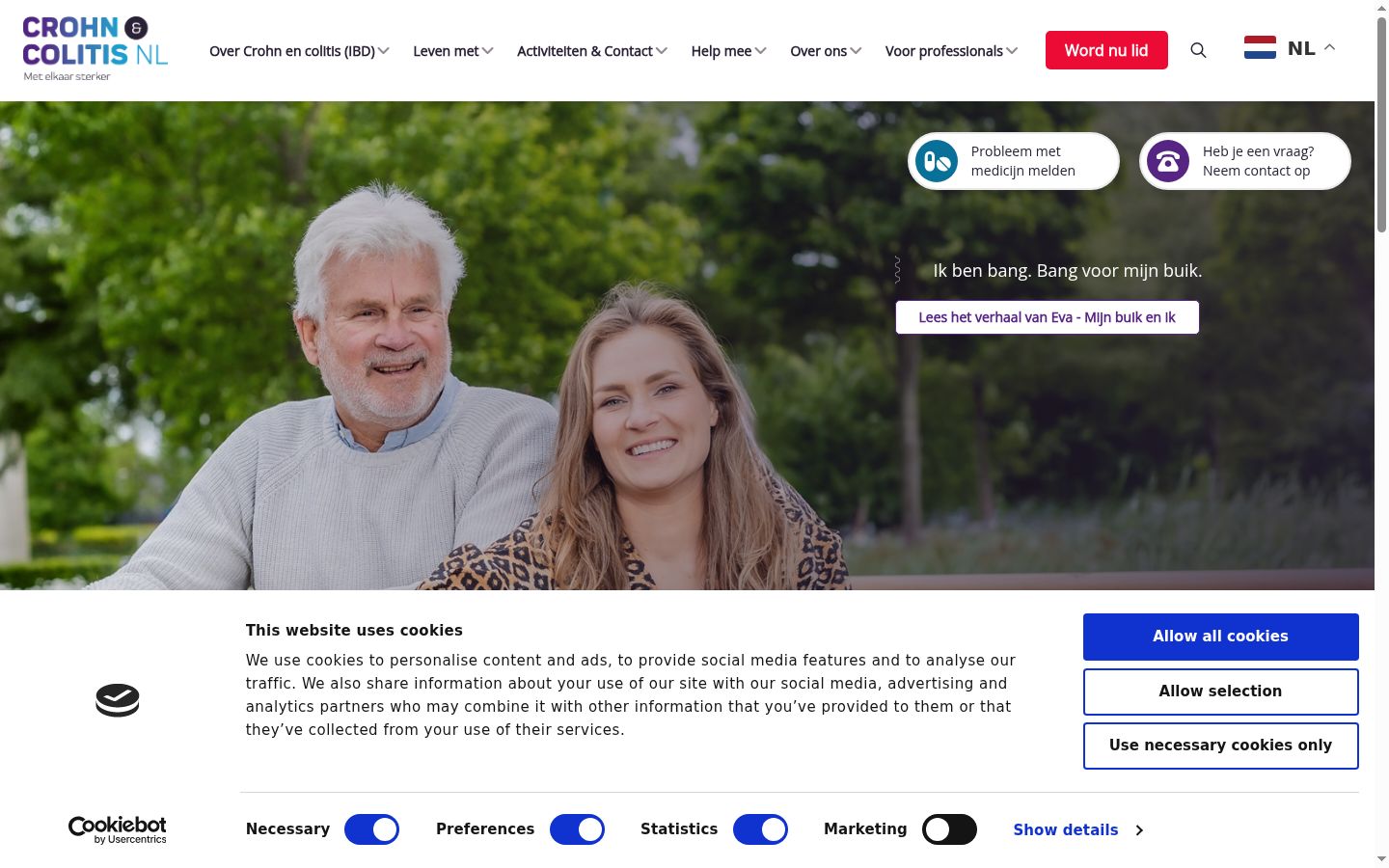 Capture d'écran de la bannière de consentement affichée avant toute interaction