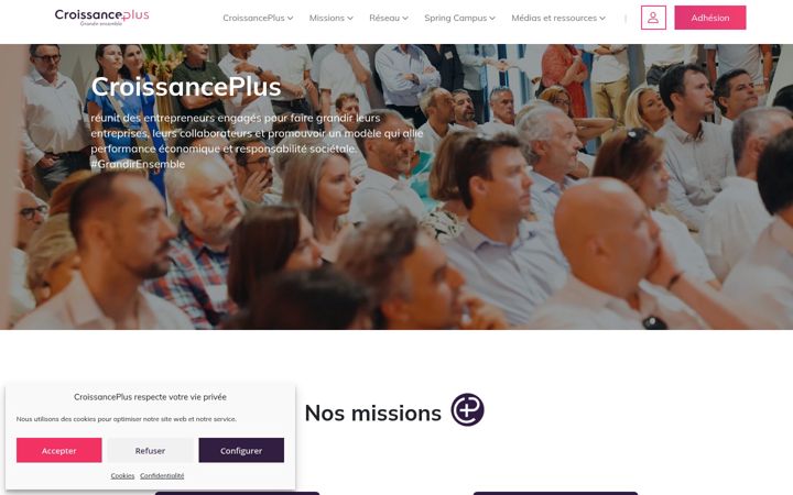 Screenshot of croissanceplus.com