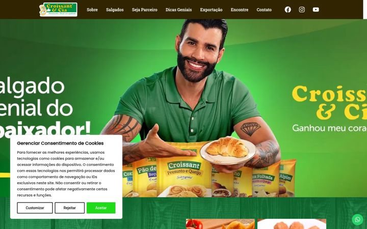 Screenshot di croissantecia.com.br