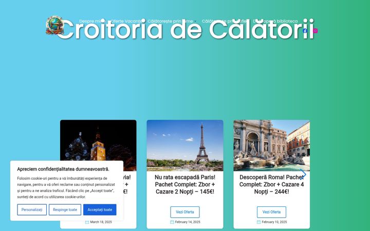 Screenshot of croitoriadecalatorii.ro