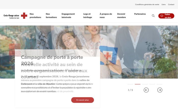 Screenshot of croix-rouge-jura.ch