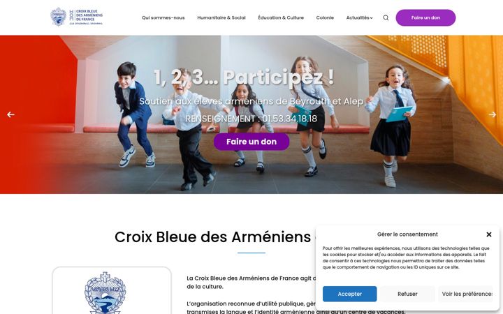 Screenshot of croixbleue-france.com