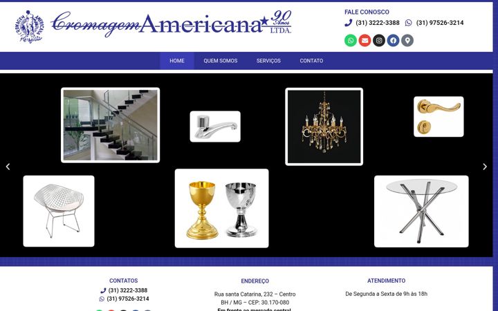 Screenshot di cromagemamericana.com.br