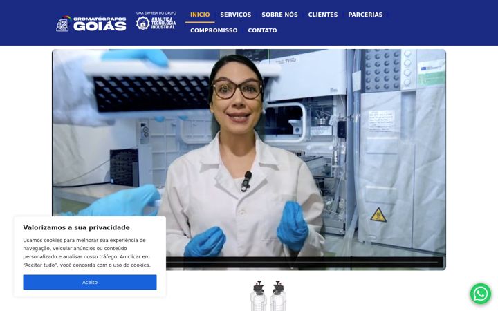 Screenshot of cromatografosgoias.com.br