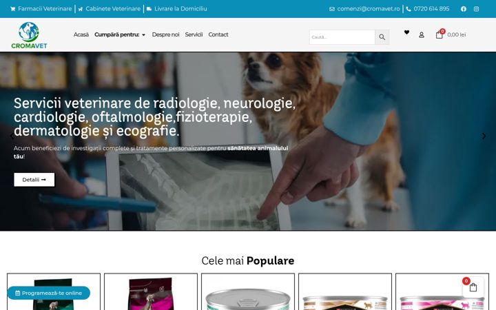 Screenshot of cromavet.ro