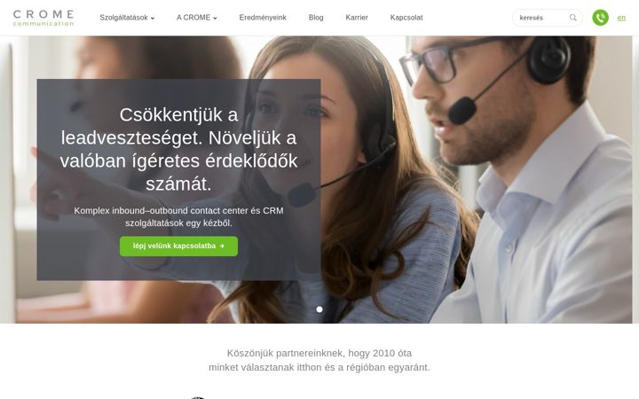 Screenshot of cromecommunication.hu