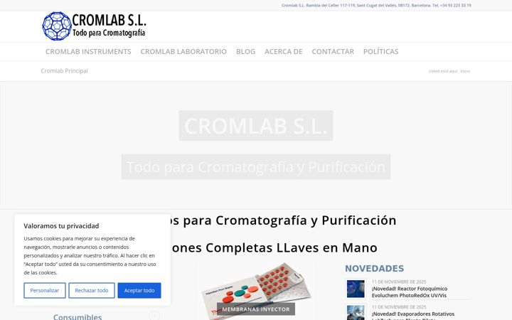 Screenshot of cromlab.es