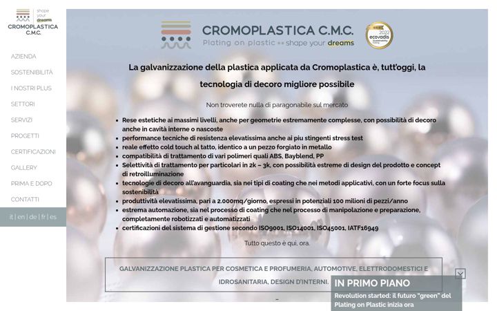 Екранна снимка на cromoplasticacmc.it