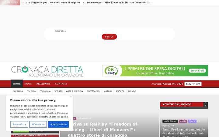 Екранна снимка на cronacadiretta.it