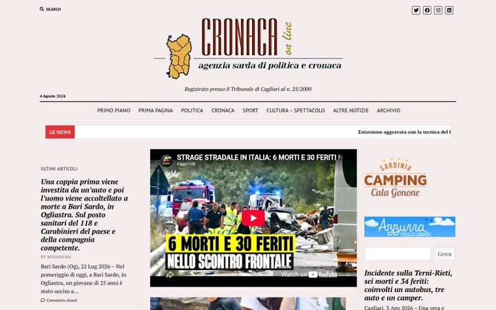 Screenshot of cronacaonline.it