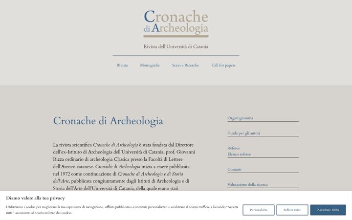 Screenshot of cronachediarcheologia.it