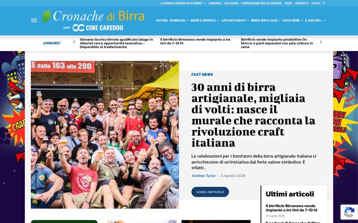 Screenshot of cronachedibirra.it