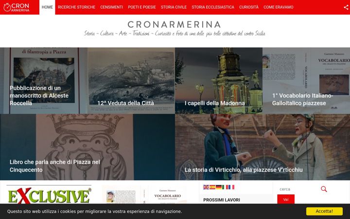 Skjámynd af cronarmerina.it