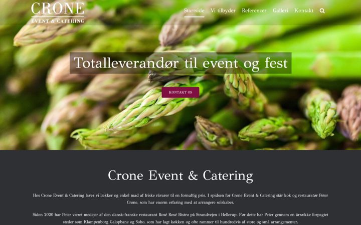 Screenshot of cronecatering.dk