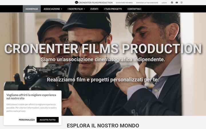 Skjámynd af cronenterfilms.it