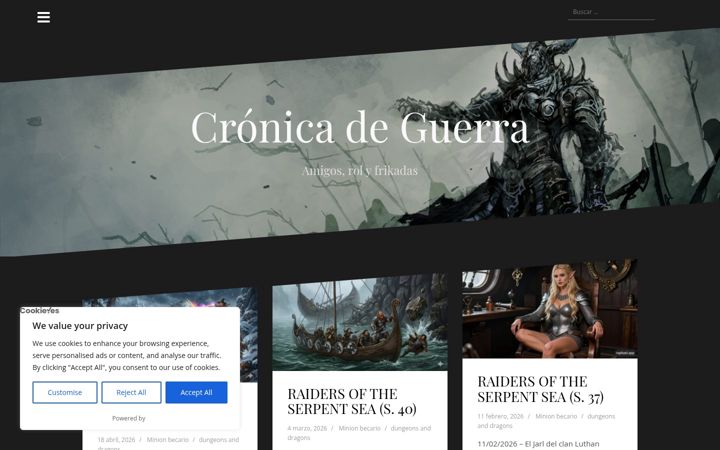 Screenshot of cronicadeguerra.com