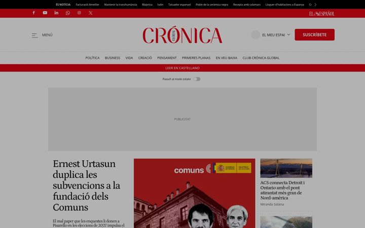 Screenshot of cronicaglobal.cat