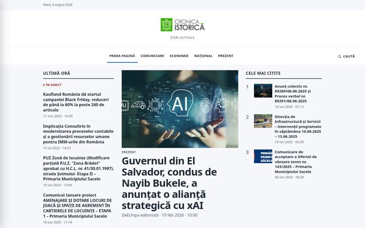 Screenshot of cronicaihistorica.ro