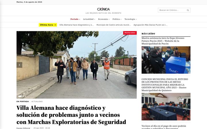 Screenshot of cronicaperiodico.cl