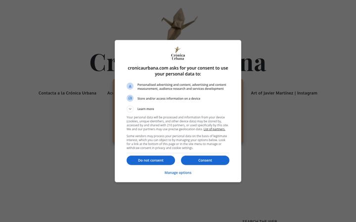 Screenshot of cronicaurbana.com