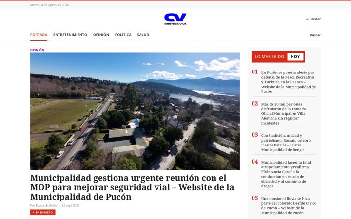 Screenshot of cronicaviva.cl