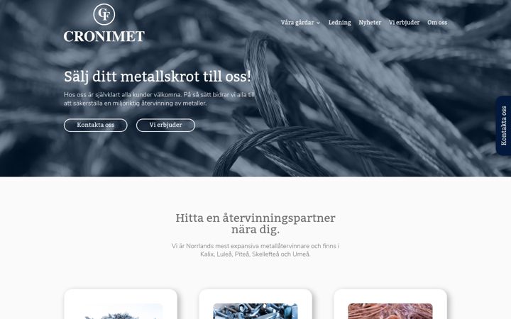 Screenshot of cronimetnorr.se