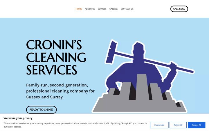 Screenshot of croninscleaningservices.com