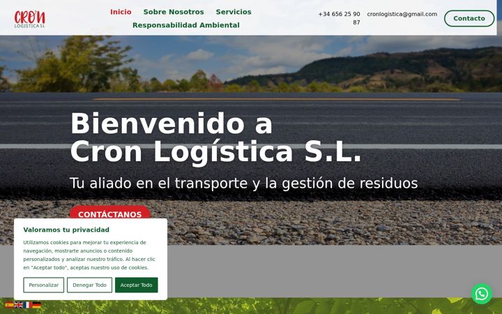 Screenshot of cronlogistica.es