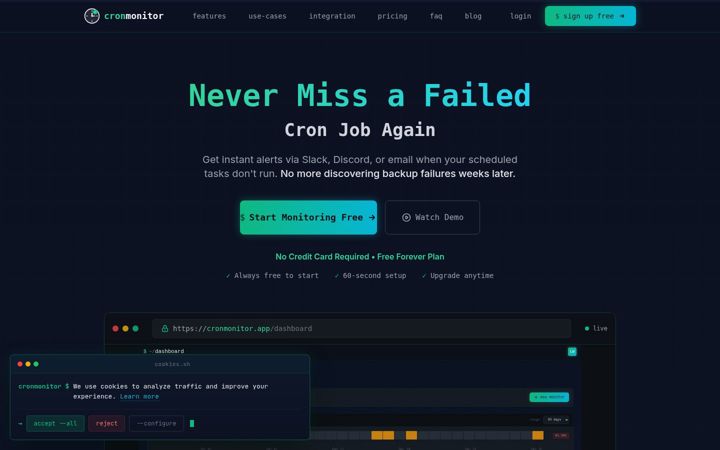 Screenshot of cronmonitor.app