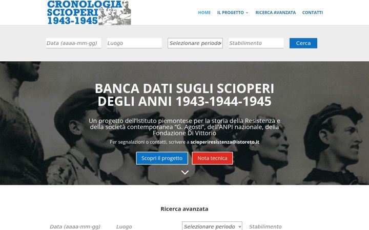 Screenshot of cronologiascioperi1943-1945.it