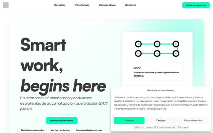 Skärmbild av cronomat.io