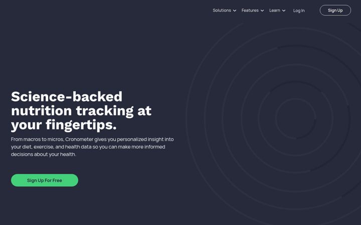 Екранна снимка на cronometer.com