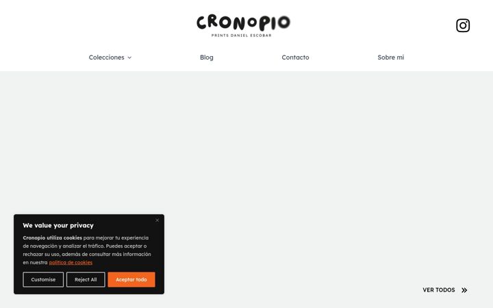 Screenshot of cronopioprints.com