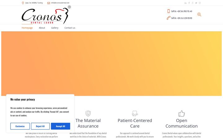 Screenshot of cronosdental.net