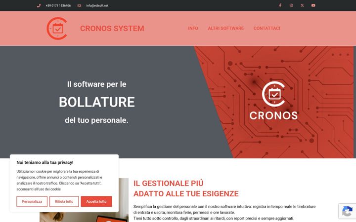Screenshot of cronosystem.it