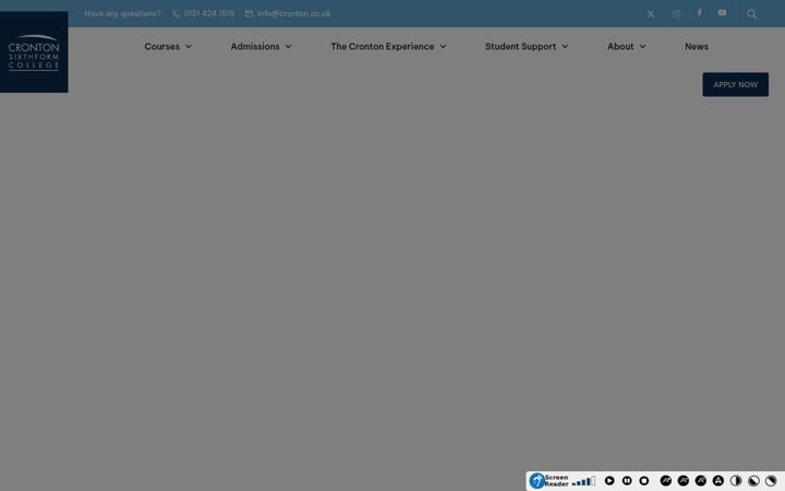 Screenshot ta' cronton.ac.uk