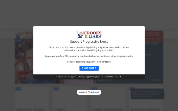 Capture d'écran de crooksandliars.com