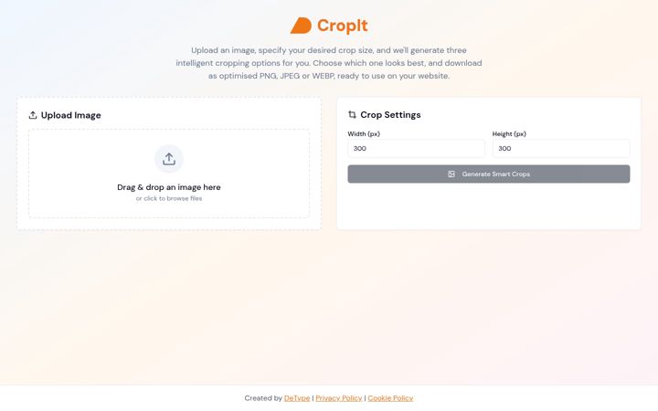 Screenshot of crop-it.app