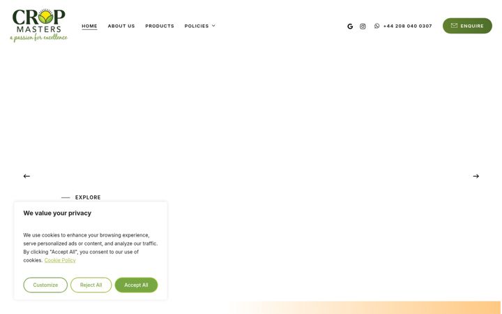 Screenshot ta' cropmasters.co.uk