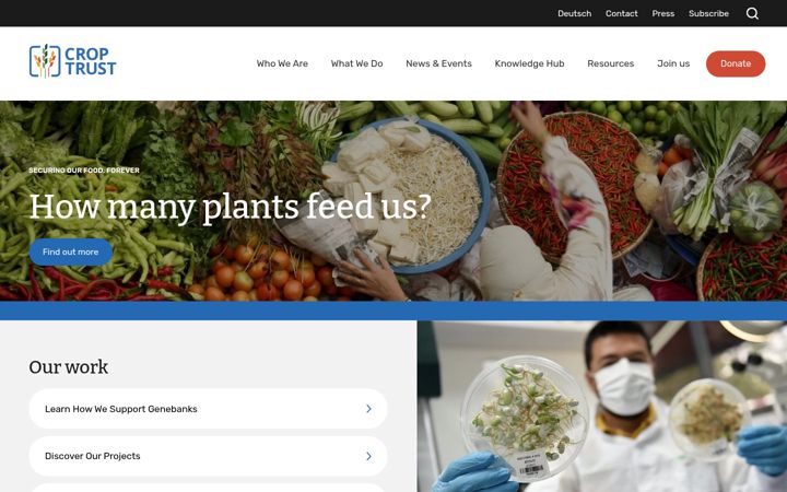 Screenshot of croptrust.org