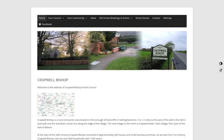 Screenshot of cropwellbishop-pc.gov.uk