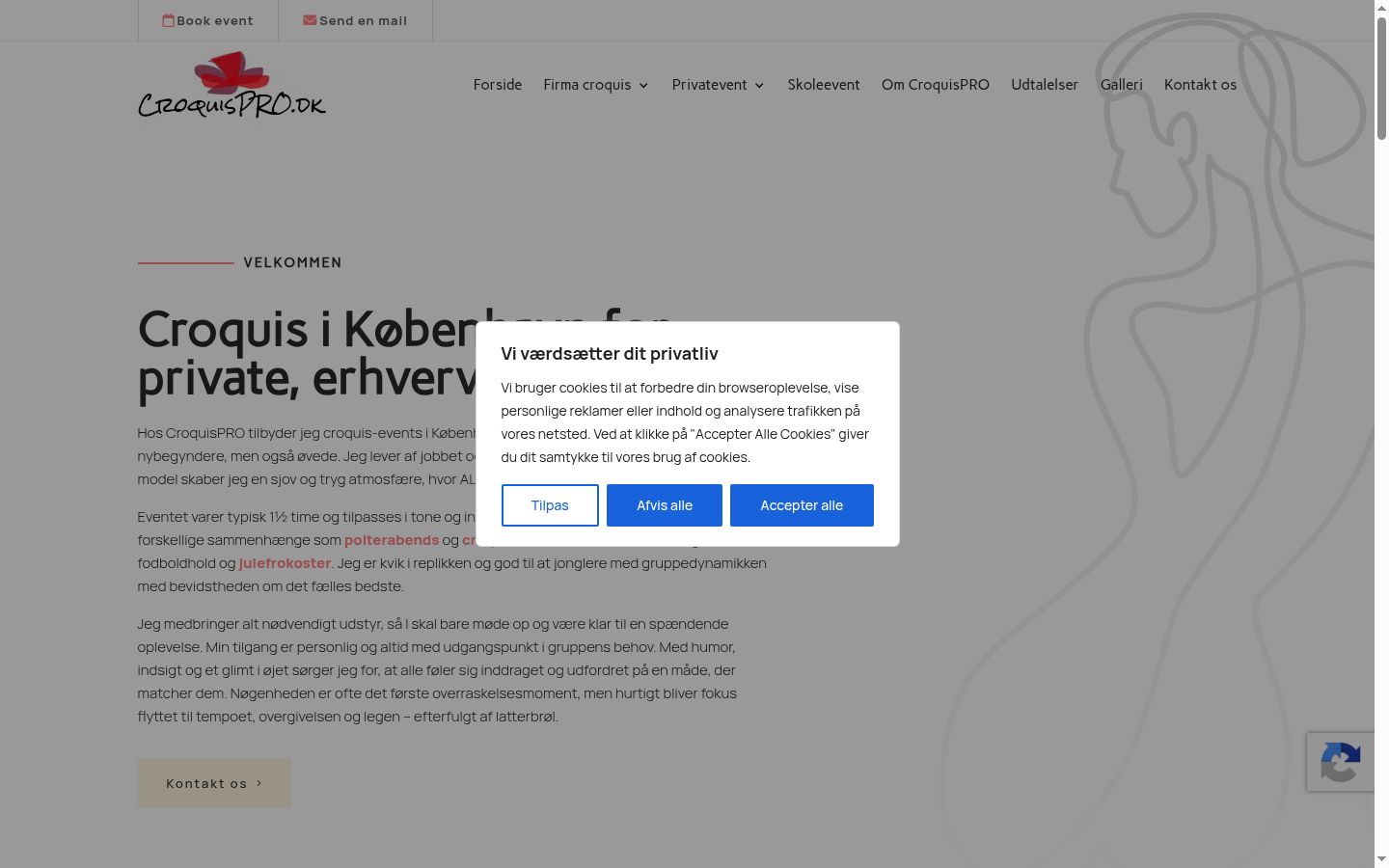 Screenshot tal-banner tal-kunsens muri qabel kwalunkwe interazzjoni