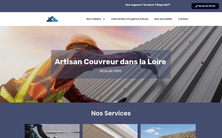 Screenshot of cros-couvreur42.com